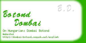 botond dombai business card